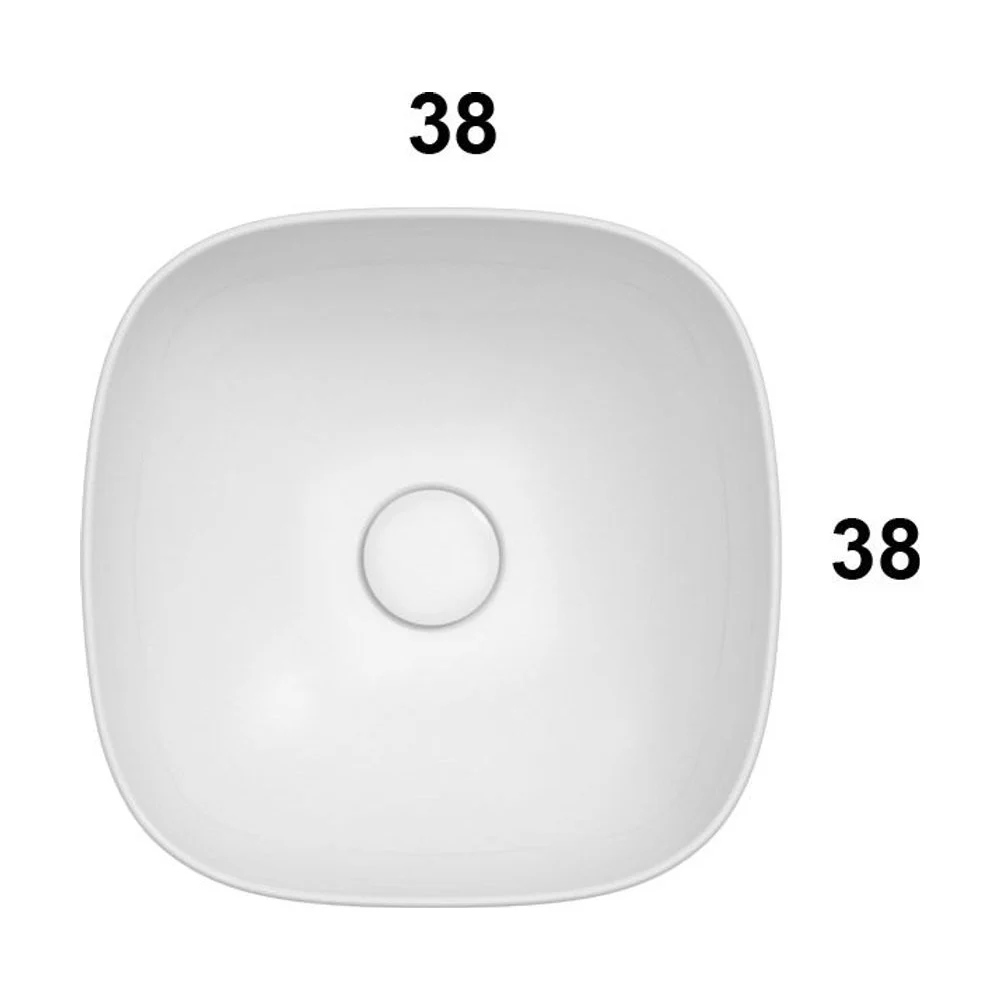 Globo Le Ciotole bänkställt tvättställ 38×38 cm, Vit blank, bild 2