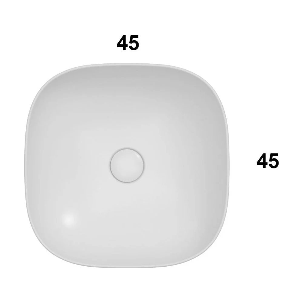 Globo Le Ciotole bänkställt tvättställ 45×45 cm, Vit blank, bild 4