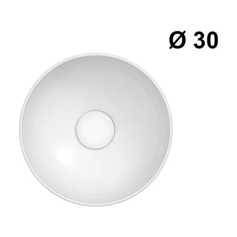 Globo Le Ciotole bänkställt tvättställ Ø 30 cm, Vit blank, bild 3