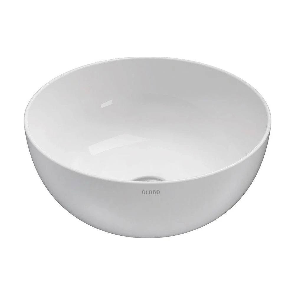 Globo Le Ciotole bänkställt tvättställ Ø 37 cm, Vit blank, bild 3