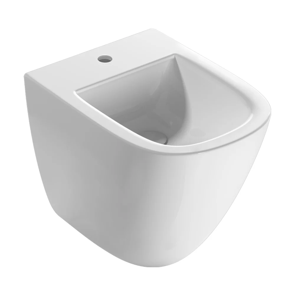 Globo Stockholm golvstående bidé 51 cm, Vit blank