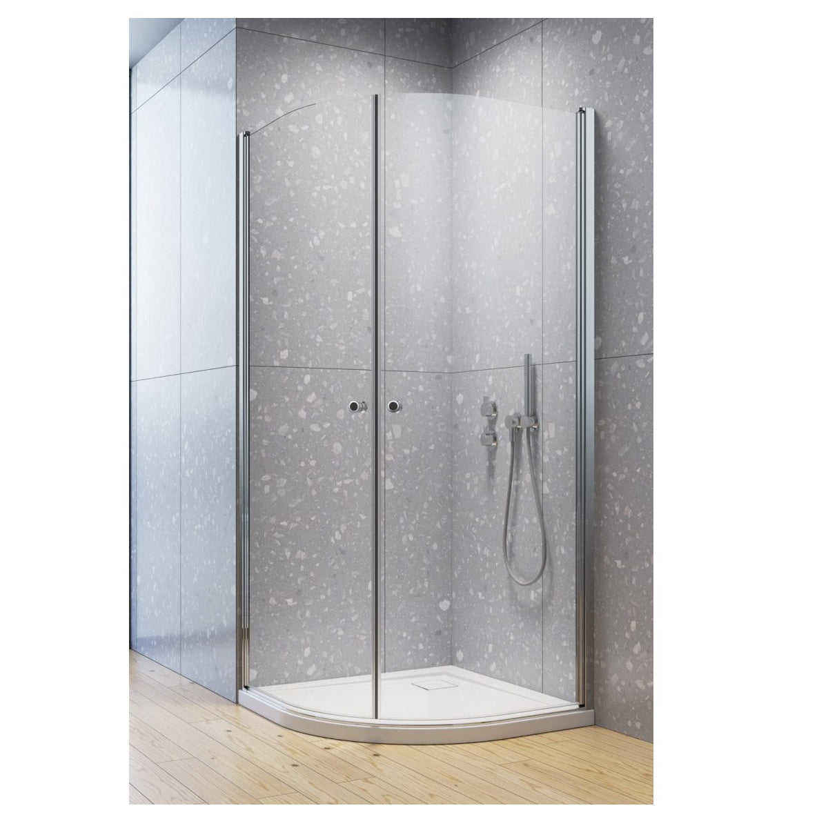 Eos PDD 1 duschvägg krom & klarglas